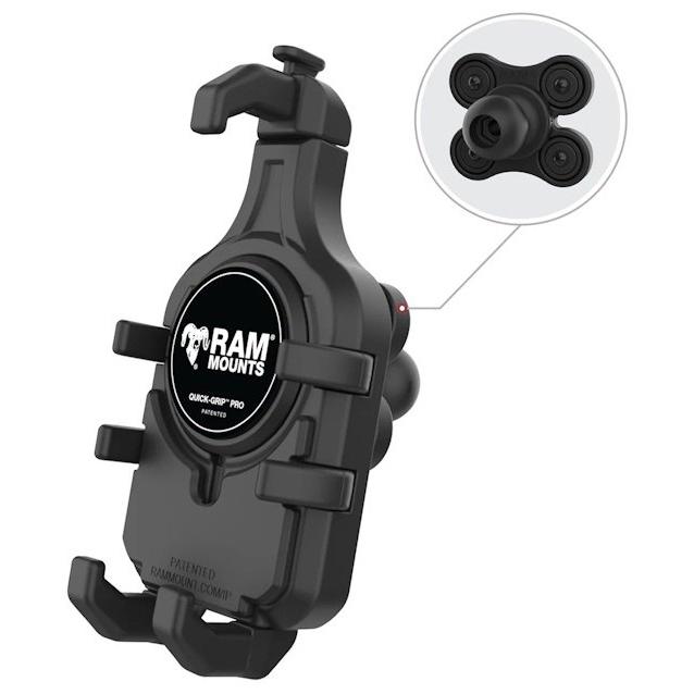 RAM MOUNTS ラムマウント クイックグリッププロ クレイドルホルダー(M) スマートフォンホルダー・スマートフォンマウント 電子機器類 | RAM MOUNTS