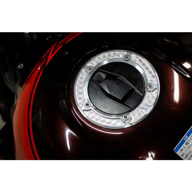 ちゃむ　ビレット・ハニカム タンクキャップリング漆黒 z900rs ちゃむ ビレット・ハニカム タンクキャップリング漆黒 z900rs ARCHI