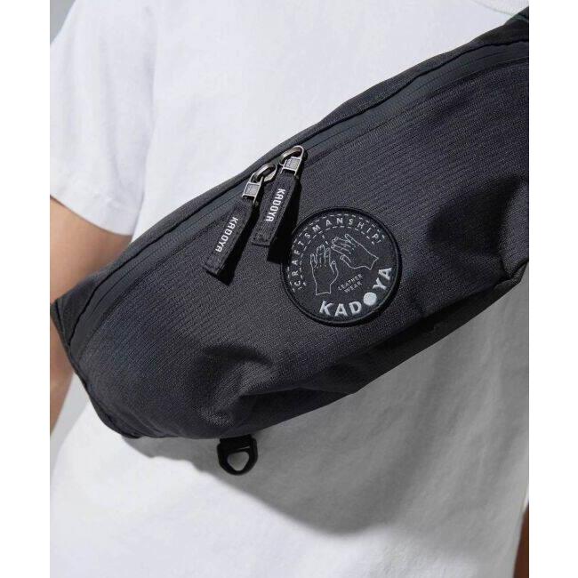 カドヤ（KADOYA） WAIST BODY BAG カラー：ブラック ウエストポーチ