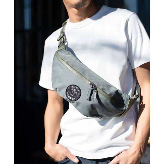 カドヤ（KADOYA） WAIST BODY BAG カラー：グレー ウエストポーチ