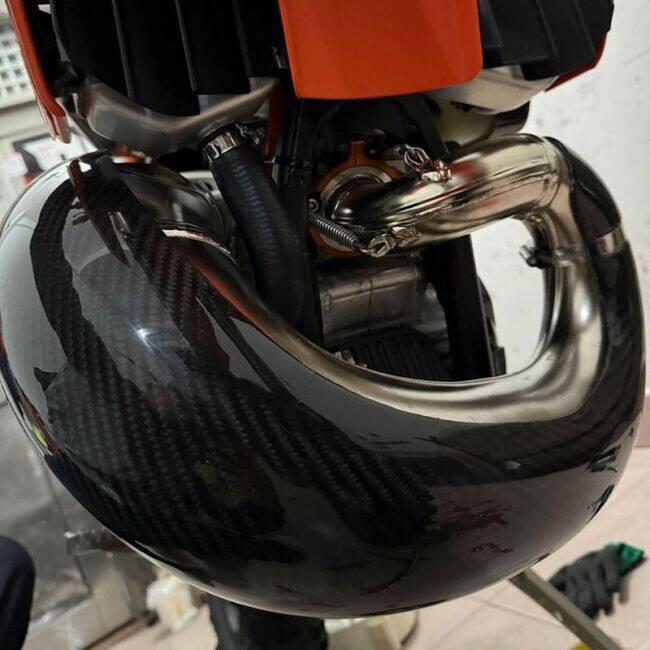 あきさん専用 Tekmo Racing テクモレーシング エキゾーストチャンバーガード TE150i