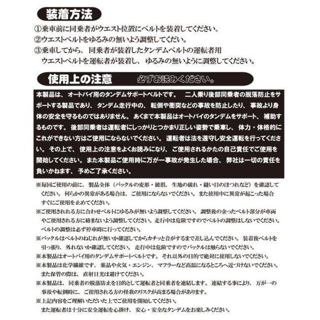 SPEED PIT スピードピット CT-32 タンデムサポートベルト ウエストタイプ タンデムベルト シート関連 外装 | ブランド登録なし | 08