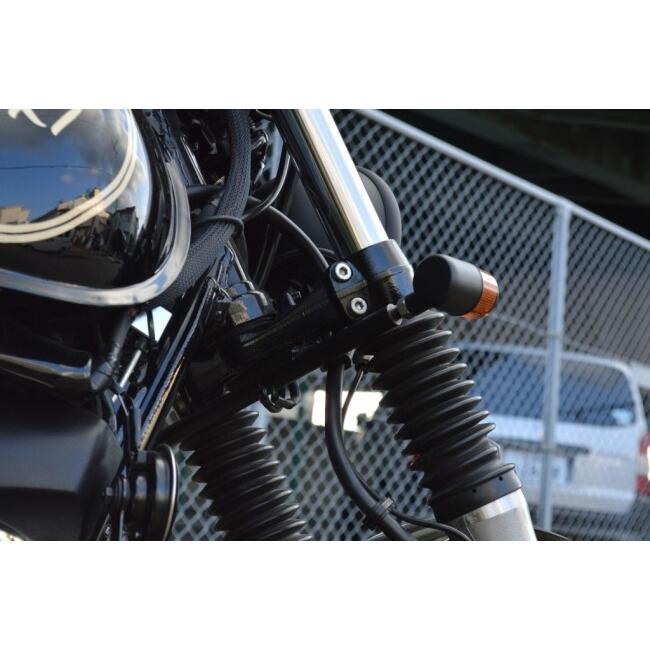AN-BU アンブ W800(ABS付車両用)ウインカーステー ウインカー取り付け部ネジ：M10 MEGURO K3 W800 KAWASAKI カワサキ ウインカーステー・マウント 灯火類 | ブランド登録なし | 01