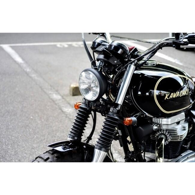 AN-BU アンブ W800(ABS付車両用)ウインカーステー ウインカー取り付け部ネジ：M10 MEGURO K3 W800 KAWASAKI カワサキ ウインカーステー・マウント 灯火類 | ブランド登録なし | 02