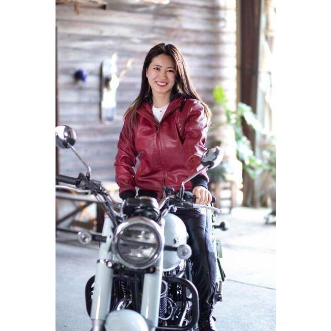 DEGNER デグナー フード付きレザージャケット レディース サイズ：L