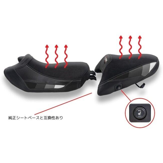 DUCABIKE (DBK) ドゥカバイク (ディービーケー) ローダウンコンフォートシートコンプリート(ヒーター内蔵) カラー：ブラック R1300 GS BMW シート シート関連_1
