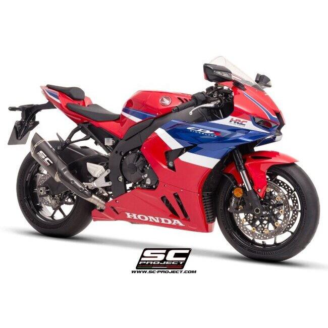 SC-PROJECT SCプロジェクト SC1-R スリップオンサイレンサー (250mm) ＆ 排気バルブ付き フルチタンリンクパイプ (消音バッフル付属) 材質：カーボン マフラー