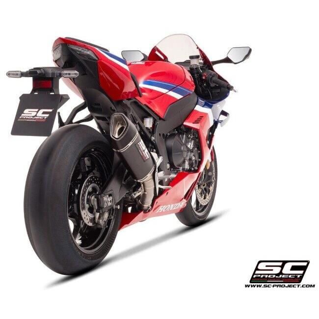 SC-PROJECT SCプロジェクト SC1-R スリップオンサイレンサー (250mm) ＆ 排気バルブ付き フルチタンリンクパイプ (消音バッフル付属) 材質：カーボン マフラー