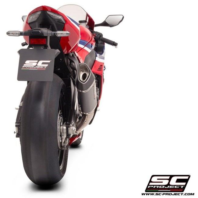 SC-PROJECT SCプロジェクト SC1-R スリップオンサイレンサー (250mm) ＆ 排気バルブ付き フルチタンリンクパイプ (消音バッフル付属) 材質：カーボン マフラー