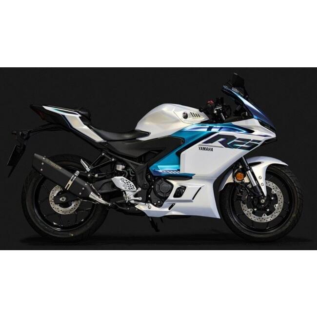 TRICKSTAR トリックスター 政府認証スリップオンマフラーIKAZUCHI サイレンサータイプ：IKAZUCHIチタン／ブラックエディション YZF-R25 YAMAHA ヤマハ マフラーの画像