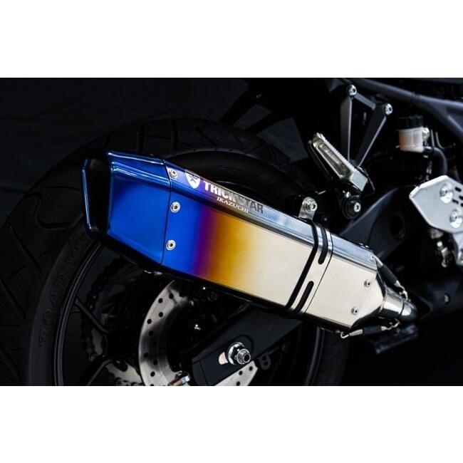 TRICKSTAR トリックスター 政府認証スリップオンマフラーIKAZUCHI サイレンサータイプ：IKAZUCHIチタン／ブラックエディション YZF-R25 YAMAHA ヤマハ マフラーの画像