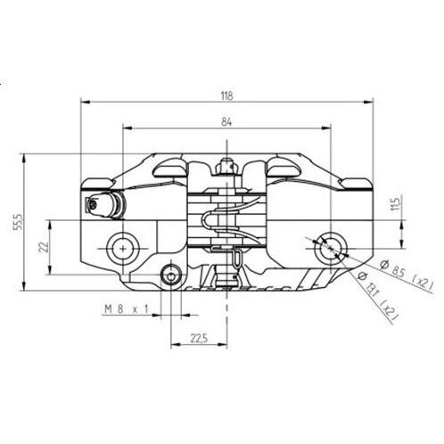 ACCOSSATO アコサット CNC 2P ラジアルマウント ブレーキキャリパー パッド：ST / タイプ：左側 キャリパーキット ブレーキの画像