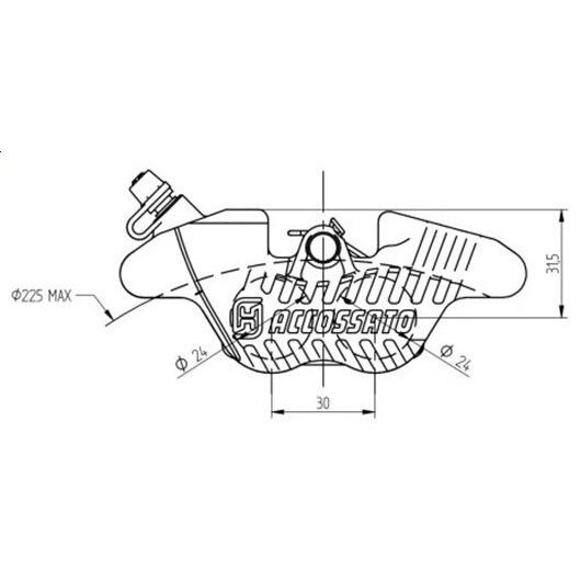 ACCOSSATO アコサット CNC 2P ラジアルマウント ブレーキキャリパー パッド：OR / タイプ：左側 キャリパーキット ブレーキの画像