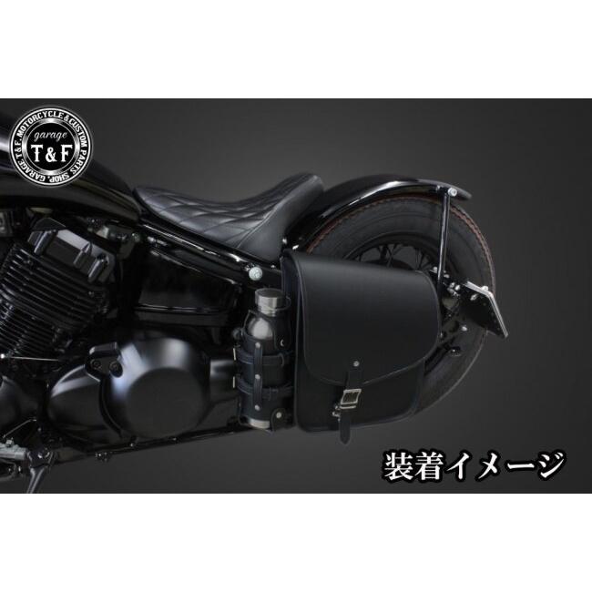 T&F ブラック バイクパーツ 取り付け金具付き Garage T＆F ガレージ サドルバック＆ポータブルガソリン缶SET HONDA