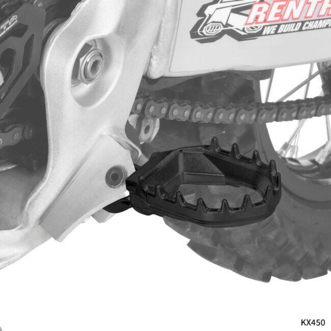 ZETA RACING ジータ レーシング マックスフットペグ カラー：ブラック(表面処理：パウダーコート) KX250F KX250 KX450F KX450 KX250X KX450X KAWASAKI カワサキ