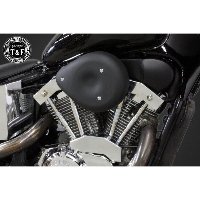 スティード400 t&fティアドロップエアクリーナーKIT (ブラック) Garage T＆F ガレージ ティアドロップエアクリーナーキット スティード
