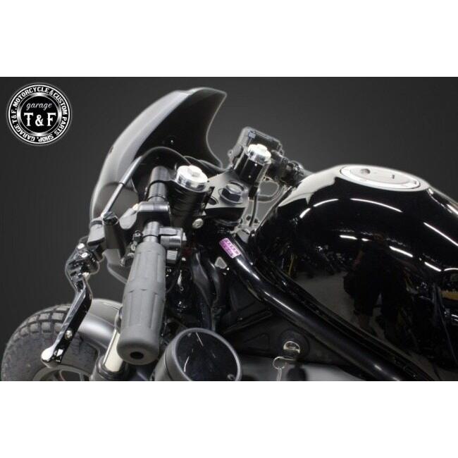 Garage T\u0026F ガレージ セパレートハンドル 仕上げ：シルバーアルマイト HONDA ホンダ KAWASAKI カワサキ  SUZUKI スズキ YAMAHA ヤマハ ハンドルの画像