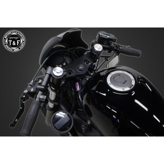 Garage T\u0026F ガレージ セパレートハンドル 仕上げ：ブラックアルマイト HONDA ホンダ KAWASAKI カワサキ  SUZUKI スズキ YAMAHA ヤマハ ハンドルの画像