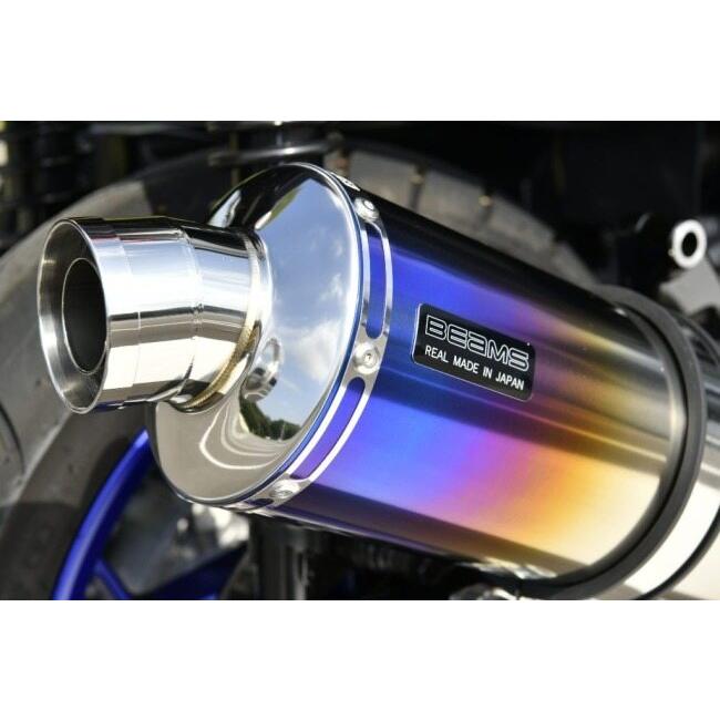 BEAMS BMS-R ビームズ汎用サイレンサー　ヒートチタンスラッシュカット BEAMS（ビームス） バイク用 スリップオンマフラー サイレンサー R