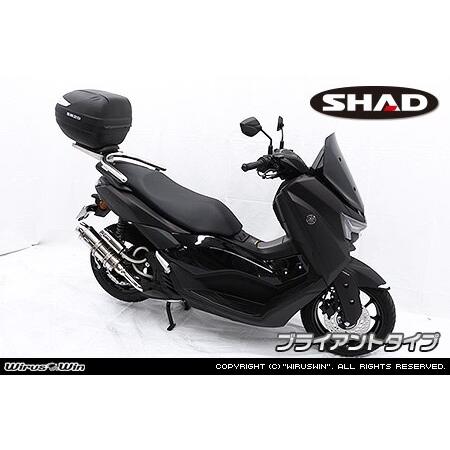 WirusWin ウイルズウィン SHAD製リアボックス付きタンデムバー タイプ：ブライアントタイプ NMAX125 YAMAHA ヤマハ グラブバー・タンデムバー・シーシーバーの画像