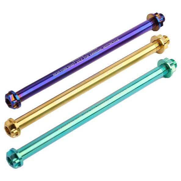 S-PARTS エスパーツ チタン合金 ミドルアクスルシャフト カラー：ゴールド NINJA400 KAWASAKI カワサキ アクスルシャフト ホイール関連 足回りの画像