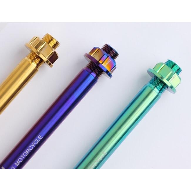 S-PARTS エスパーツ チタン合金 ミドルアクスルシャフト カラー：ゴールド NINJA400 KAWASAKI カワサキ アクスルシャフト ホイール関連 足回りの画像
