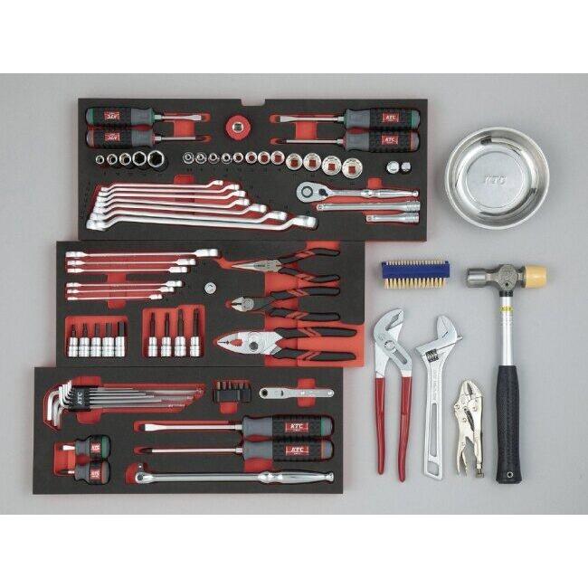 KTC ケイティーシー 【2026 SKセール】80点組 9.5SQ 自動車・二輪整備用 スタンダードセット ツールチェスト キャビネット 工具箱 工具箱（収納） | KTC | 01