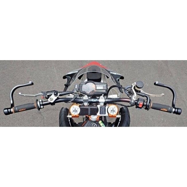 OUTEX アウテックス 振動吸収レバーガード 削り出しワンピース カラー：アルミ素地 / タイプ：軽量 DR-Z4SM SUZUKI スズキ レバーガード ハンドルの画像