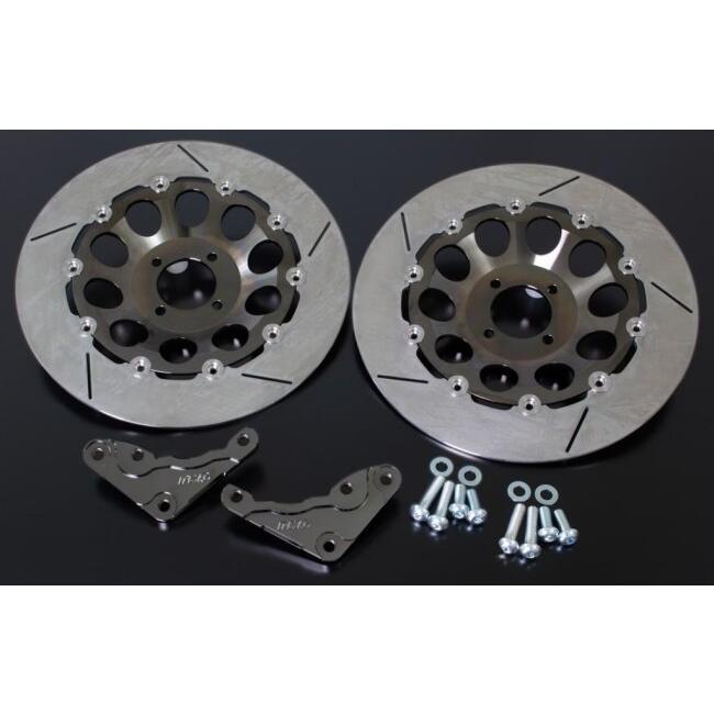 z1 z2 kz900 kz1000 キャリパー　ブレーキ　mrs pmc PMC ピーエムシー ローター＆サポートセット 漆黒メッキ Z1 Z2 KZ900