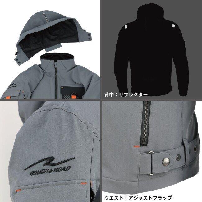 ラフ＆ロード ROUGH＆ROAD エアスルーソフトシェルストレッチパーカー