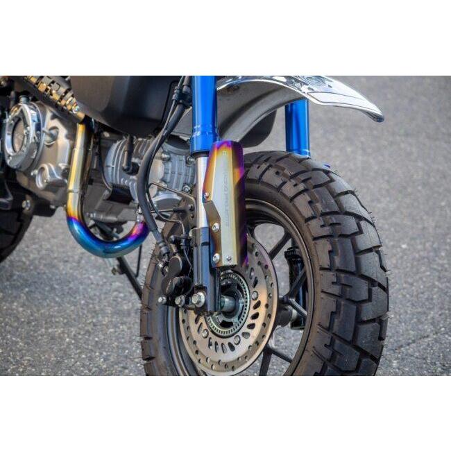 OVER オーヴァー フォークガード カラー：チタン ポリッシュ+焼色仕上げ Dax125 GROM Monkey125 HONDA ホンダ 外装 | OVER RACING | 02