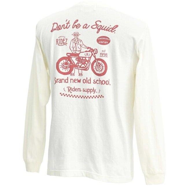 RIDEZ ライズ DON‘T BE SQUID L／S TEE オリジナル バイク ロングスリーブTシャツ ユニセックス サイズ：XL Tシャツ アパレル_2