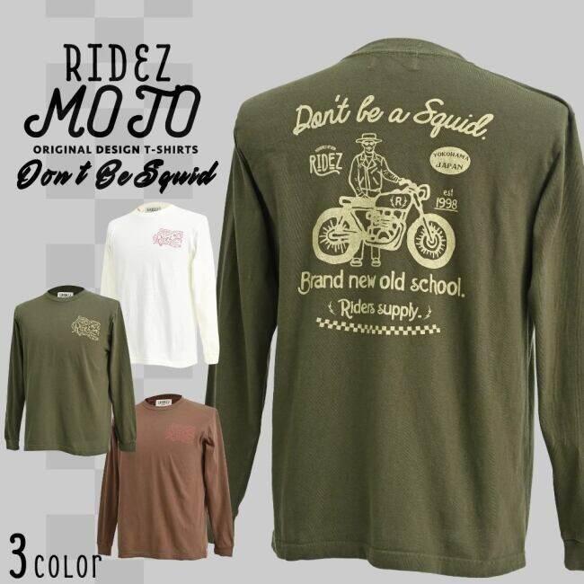 RIDEZ ライズ DON‘T BE SQUID L／S TEE オリジナル バイク ロングスリーブTシャツ ユニセックス サイズ：XL Tシャツ アパレル_5