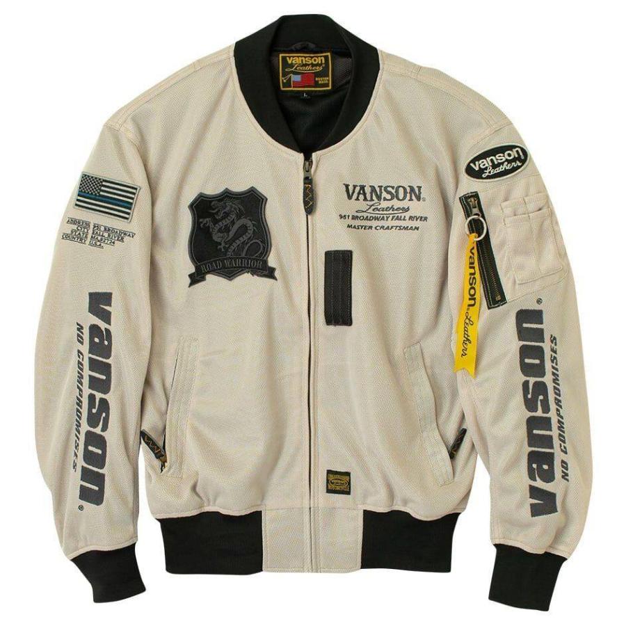 【新品】VANSON メッシュジャケット MA-1 VANSON（バンソン） メッシュMA-1ジャケット サイズ：L メッシュ