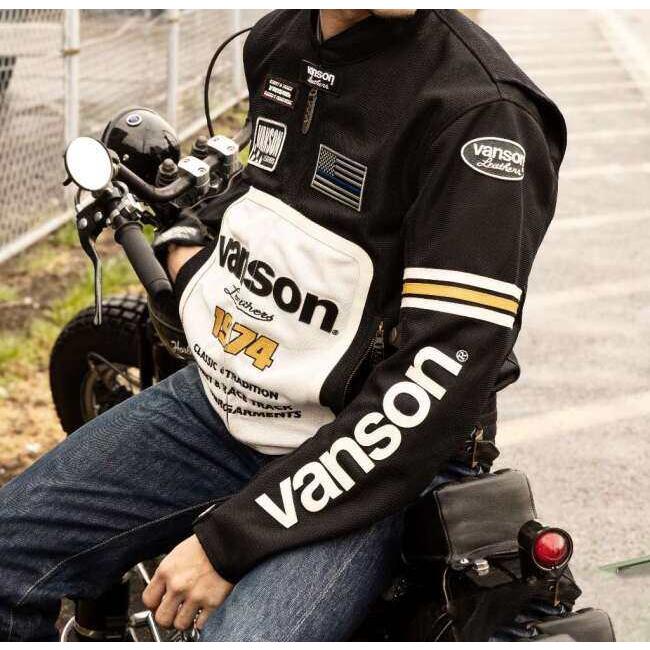 VANSON メッシュライダースジャケット Lサイズ 試着のみ VANSON（バンソン） メッシュライダースジャケット サイズ：M メッシュ