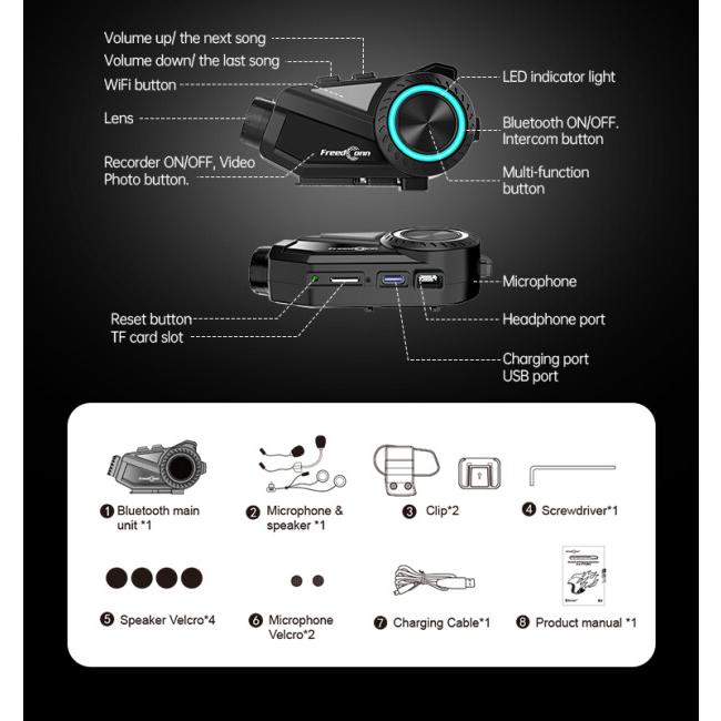 FreedConn フリードコン R3 Pro インカム・インターコム 電子機器類