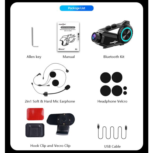 FreedConn フリードコン R3 Pro インカム・インターコム 電子機器類