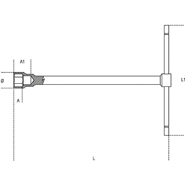Beta ベータ スライド式Tハンドルソケットレンチ サイズ：対辺27mm ミリサイズ（T字レンチ） T字レンチ ハンドツール_1