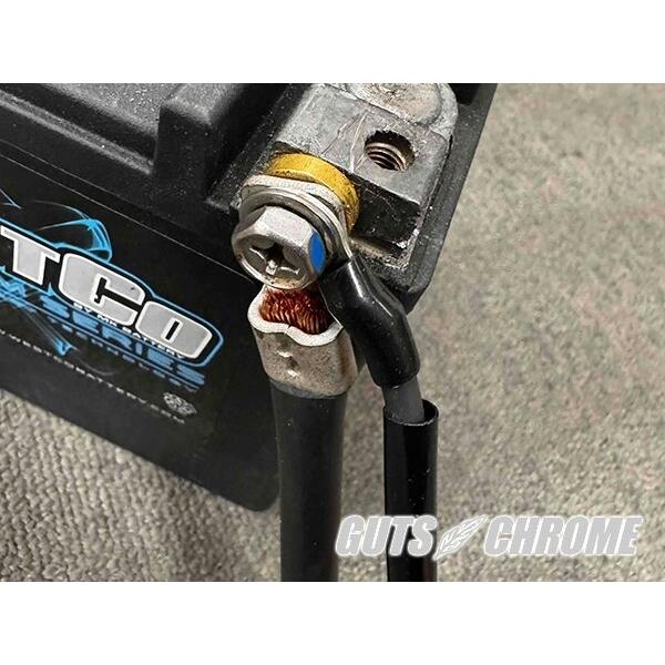 GUTS CHROME ガッツクローム 丸形圧着端子 12AWG(3.5sq)用 M6 圧着端子・ギボシ端子 スイッチ・ハーネス関係 電装系 | GUTS CHROME | 01