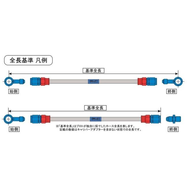 SWAGE-LINE スウェッジライン プロ リア ブレーキホースキット ホースカラー：ブラックスモークホース / フィッティングカラー：レッド＆ブルー Ninja ZX-10R | SWAGE-LINE | 01