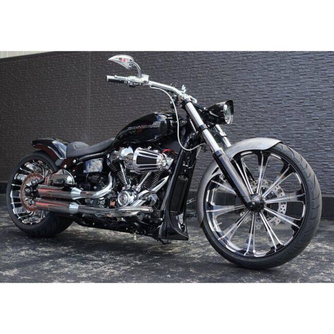 TRIJYA トライジャ ヘッドライトハウジング マウントセット カラー：ポリッシュ / マウントカラー：ブラック FXBR  HARLEY-DAVIDSON ハーレーダビッドソン | ブランド登録なし | 02