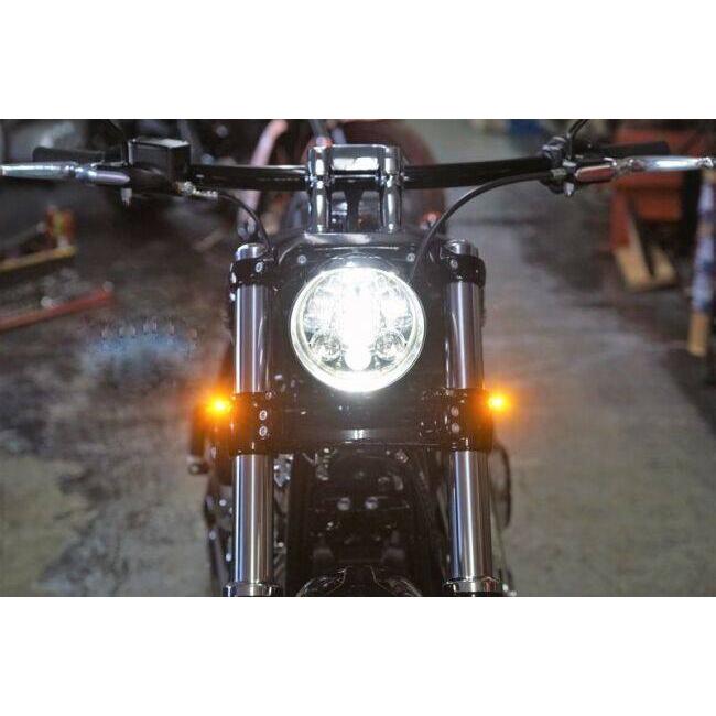 TRIJYA トライジャ ヘッドライトハウジング マウントセット カラー：ポリッシュ / マウントカラー：ブラック FXBR  HARLEY-DAVIDSON ハーレーダビッドソン | ブランド登録なし | 03