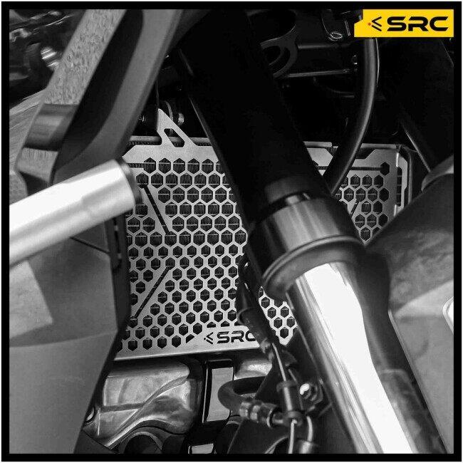 SRC エスアールシー RADIATOR GUARD FOR HONDA FORZA750 2025 COLOR：BLACK FORZA 750 ホンダ ラジエーターコアガード・オイルクーラーコアガード 冷却関連の画像