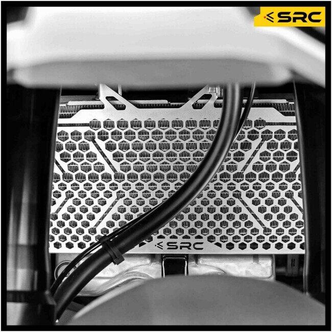 SRC エスアールシー RADIATOR GUARD FOR HONDA FORZA750 2025 COLOR：BLACK FORZA 750 ホンダ ラジエーターコアガード・オイルクーラーコアガード 冷却関連の画像