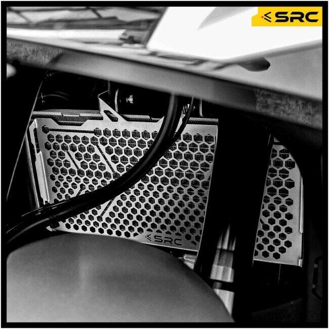SRC エスアールシー RADIATOR GUARD FOR HONDA FORZA750 2025 COLOR：BLACK FORZA 750 ホンダ ラジエーターコアガード・オイルクーラーコアガード 冷却関連の画像