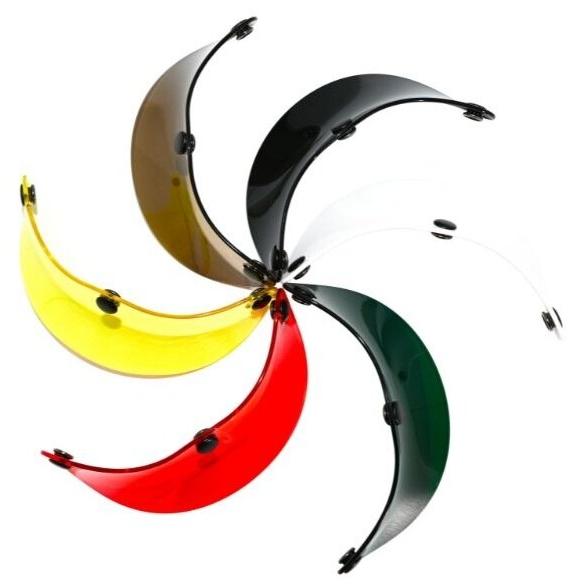 マルシン工業 マルシンコウギョウ WAVE VISOR [ウェーブバイザー] カラー：ホワイト 3点ボタン式 ヘルメットバイザー ヘルメット | ブランド登録なし | 05