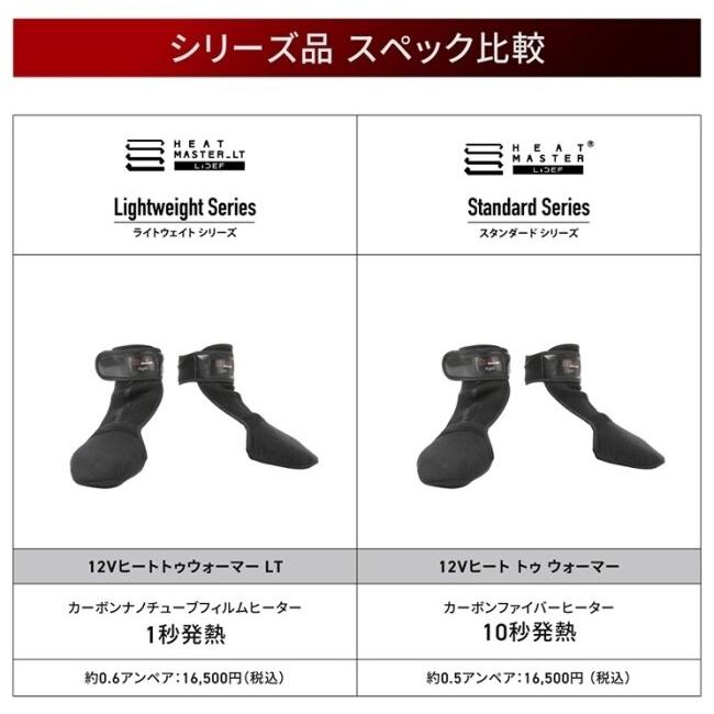 HEATMASTER ヒートマスター 12Vヒートトゥウォーマー LTシリーズ LIDEF【クリアランスセール】 サイズ：L その他ウォーマー・あったかグッズ アパレル | HEATMASTER | 14