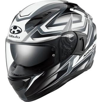 OGK KABUTO オージーケーカブト KAMUI-3 ACROBAT［カムイ・3 アクロバット フラットブラックホワイト］ヘルメット【クリアランスセール】 サイズ：M(57-58cm) | OGK Kabuto