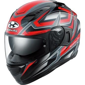 OGK KABUTO オージーケーカブト KAMUI-3 ACROBAT［カムイ・3 アクロバット フラットブラックレッド］ヘルメット【クリアランスセール】 サイズ：XL(61-62cm) | OGK Kabuto