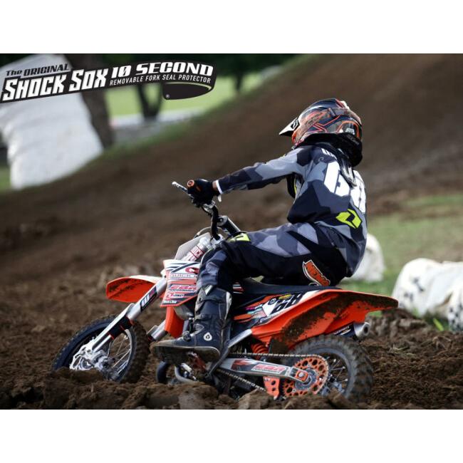 Shock Sox ショックソックス フロントショックソックス ミニ 倒立フォーク用 U4インチ カラー：ブルー フォークガード 外装 | ブランド登録なし | 02